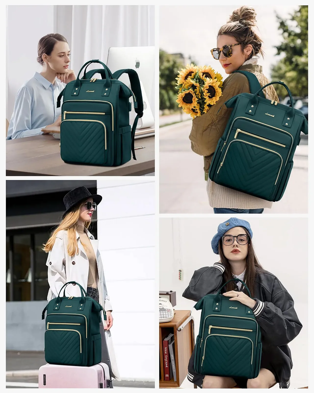Рюкзак для ноутбука LOVEVOOK 17.3" USB Dark Green, фото №6 Рюкзак для ноутбука LOVEVOOK 17.3" USB Dark Green, фото №6