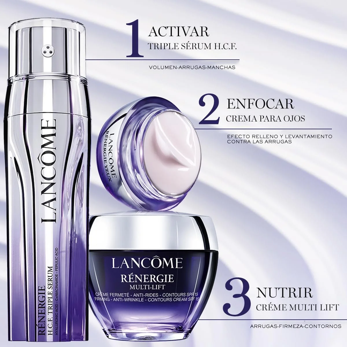 Крем Lancôme Rénergie Multi-Lift зміцнювальний антивіковий SPF 15 50 мл, фото №4