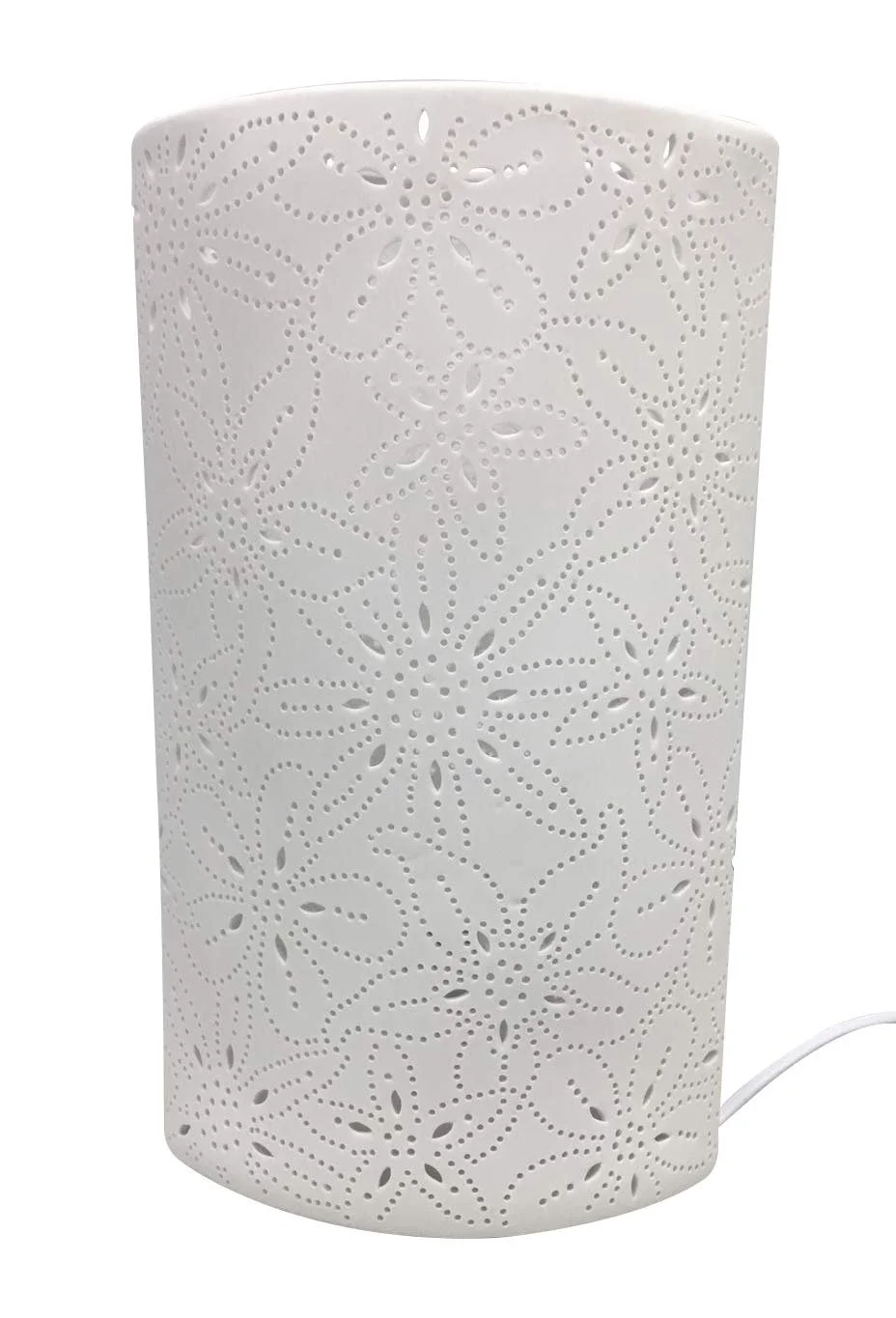 Настільна лампа Gilde Prickel Порцелянова Листя, трави, квіти Біла, фото №1