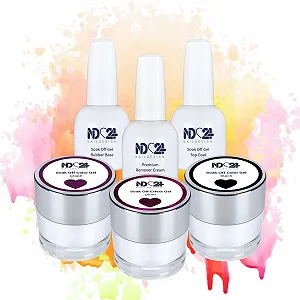 Гель-лак ND24 Premium Bundle Black Velvet (3 x 10 г) + Rubber Base 15 мл + Top Coat 15 мл + Remover 15 мл - Фото 1