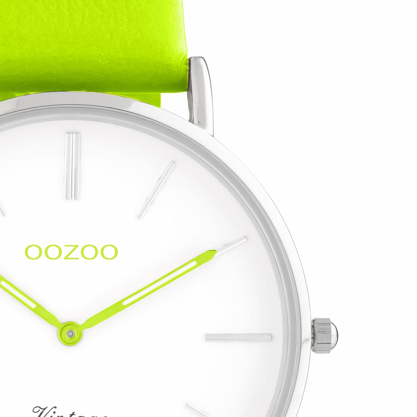 Мужские часы Oozoo Vintage с 20-мм кожаным ремешком аналоговые круглые, фото №2