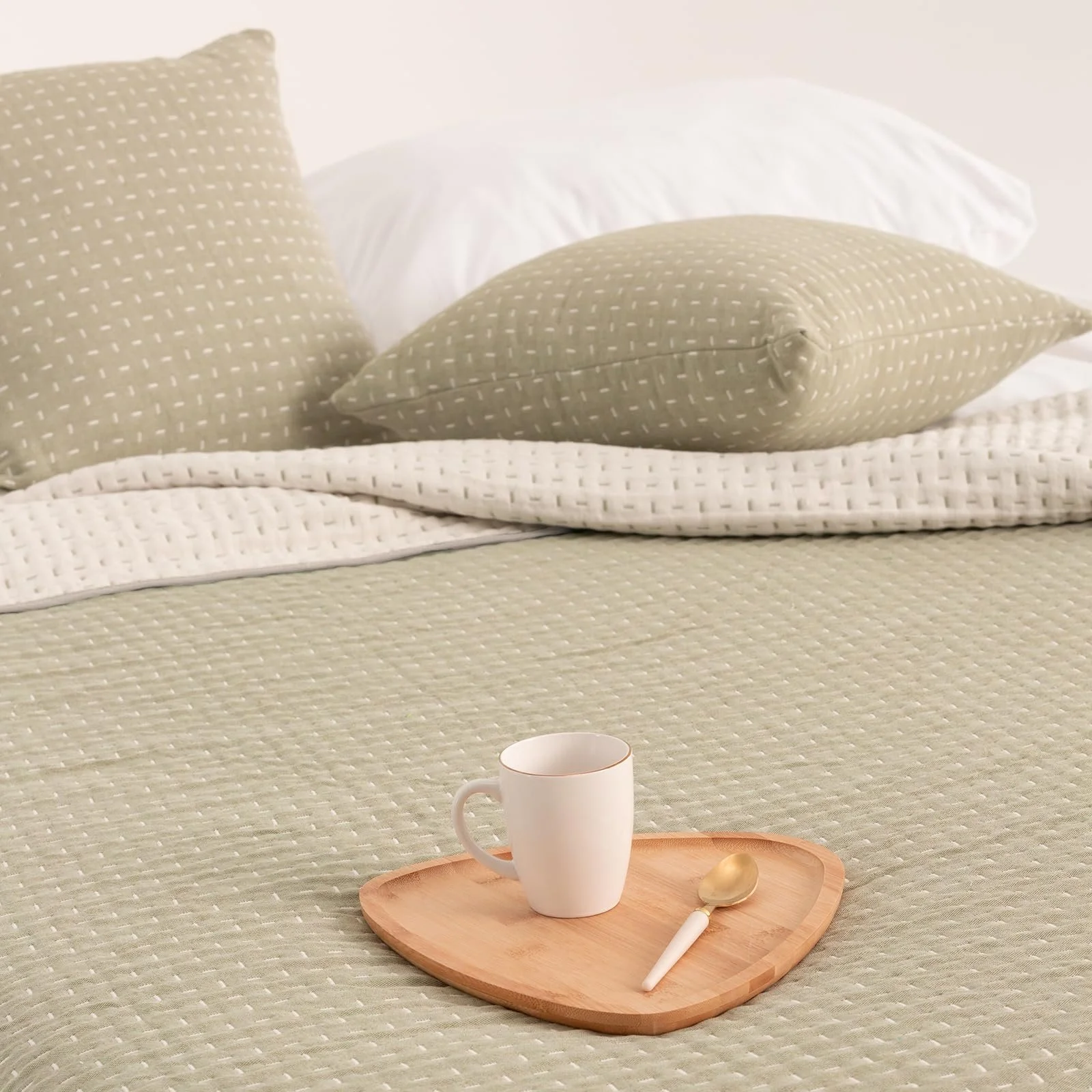 Покривало GAMUSI Сучасний Легкий Перехідний Весняний Літній Однотонний Бавовна 200 x 270 см Зелений, фото №4