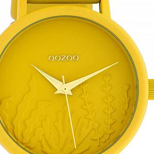Женские часы Oozoo Summer Vibes Кожаный ремешок 36 мм Горчично-желтый C10602, Желто-желтый, золотой, Ремешок. synthetic.ua - Фото 1