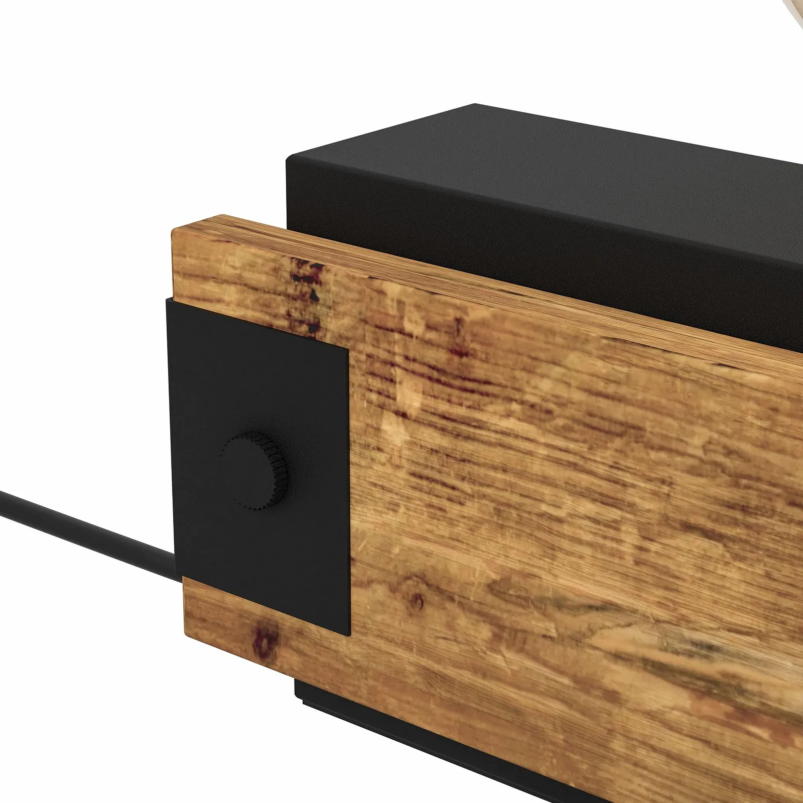 Настольная лампа EGLO Layham сталь дерево черная 10 см, фото №5