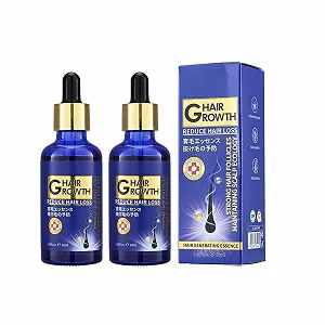 Сыворотка для роста волос Pack of 2, способствует естественному росту волос, уменьшает выпадение волос, питает кожу головы и волосяные фолликулы, увеличивает густоту волос, идеально подходит для всех типов волос, придает блеск и жизненную силу - Фото 1