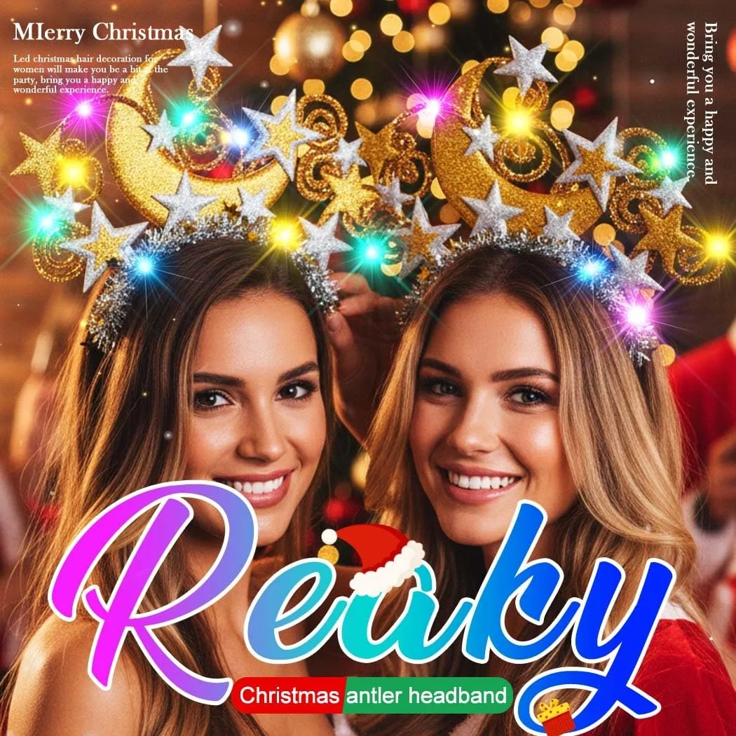 Обруч Зірка Reaky Місяць Золотий Аксесуари для волосся, фото №2