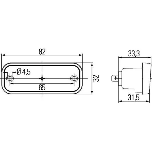 Габаритный фонарь HELLA 2XS 003 738-037 для VAN HOOL боковой монтаж, фото №3 Габаритный фонарь HELLA 2XS 003 738-037 для VAN HOOL боковой монтаж, фото №3