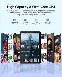 Планшет 10.1" BAKEN L10 4+4/128Gb 8 ядер Android 14 8000 mAh Серый synthetic.ua - Фото 1