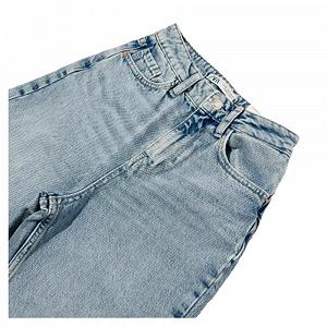 Джинси Zara Jeans Trf Wide Leg Tiro Medio Full Length Blue/Grey 6045033406 XL synthetic.ua - Фото 1