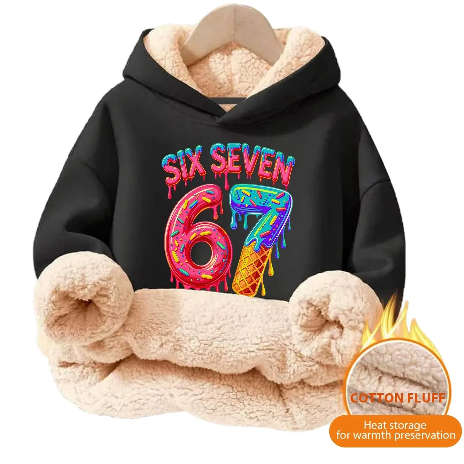 Пуловер з принтами, теплий підлітковий, фото №4