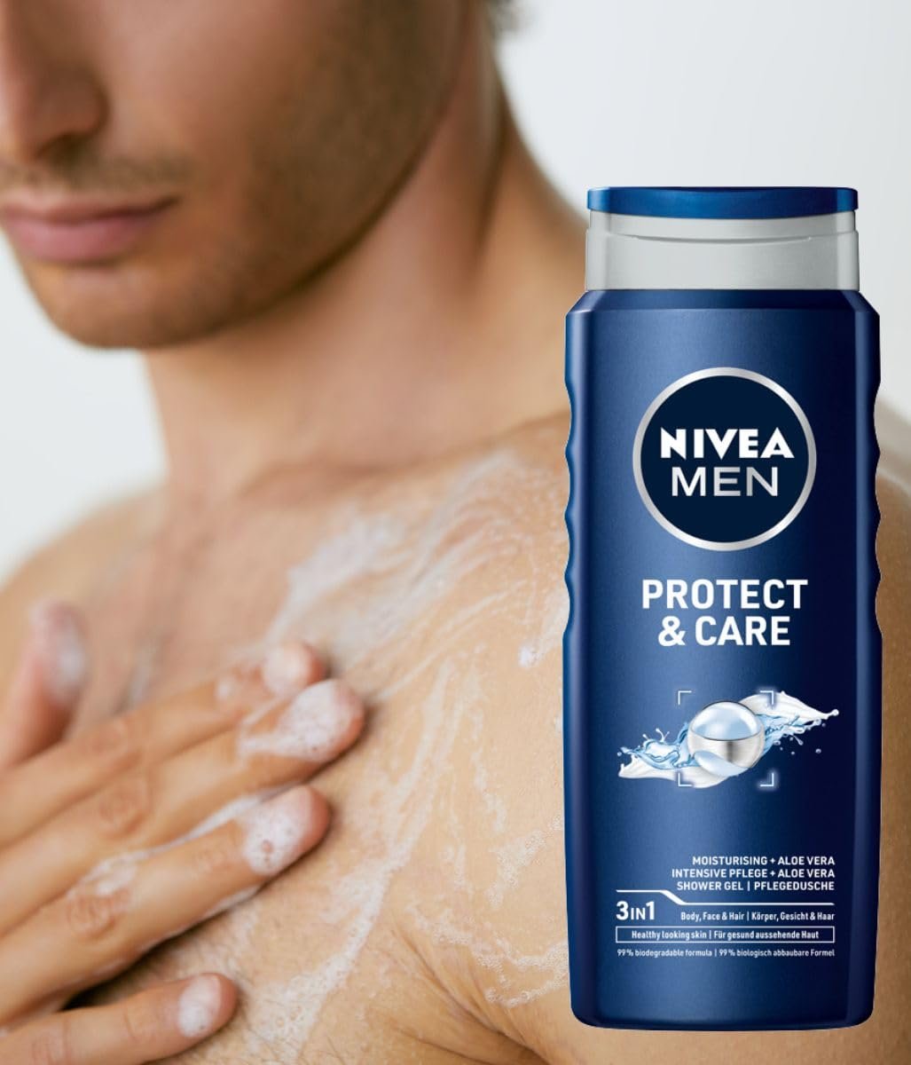 Гель для душа NIVEA MEN Protect&Care с алоэ вера 500 мл (Упаковка из 5 шт.), фото №3