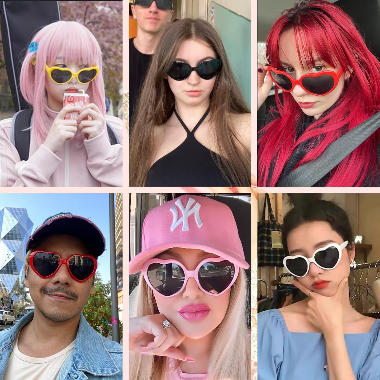 Сонцезахисні окуляри Серце YUELUQU Поляризовані 90-х Вінтажні, фото №7