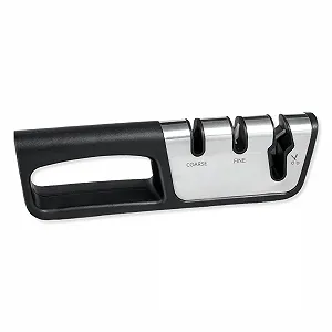 Точило для ножів ручне 3-ступеневе ергономічне з нековзною основою - Фото 1