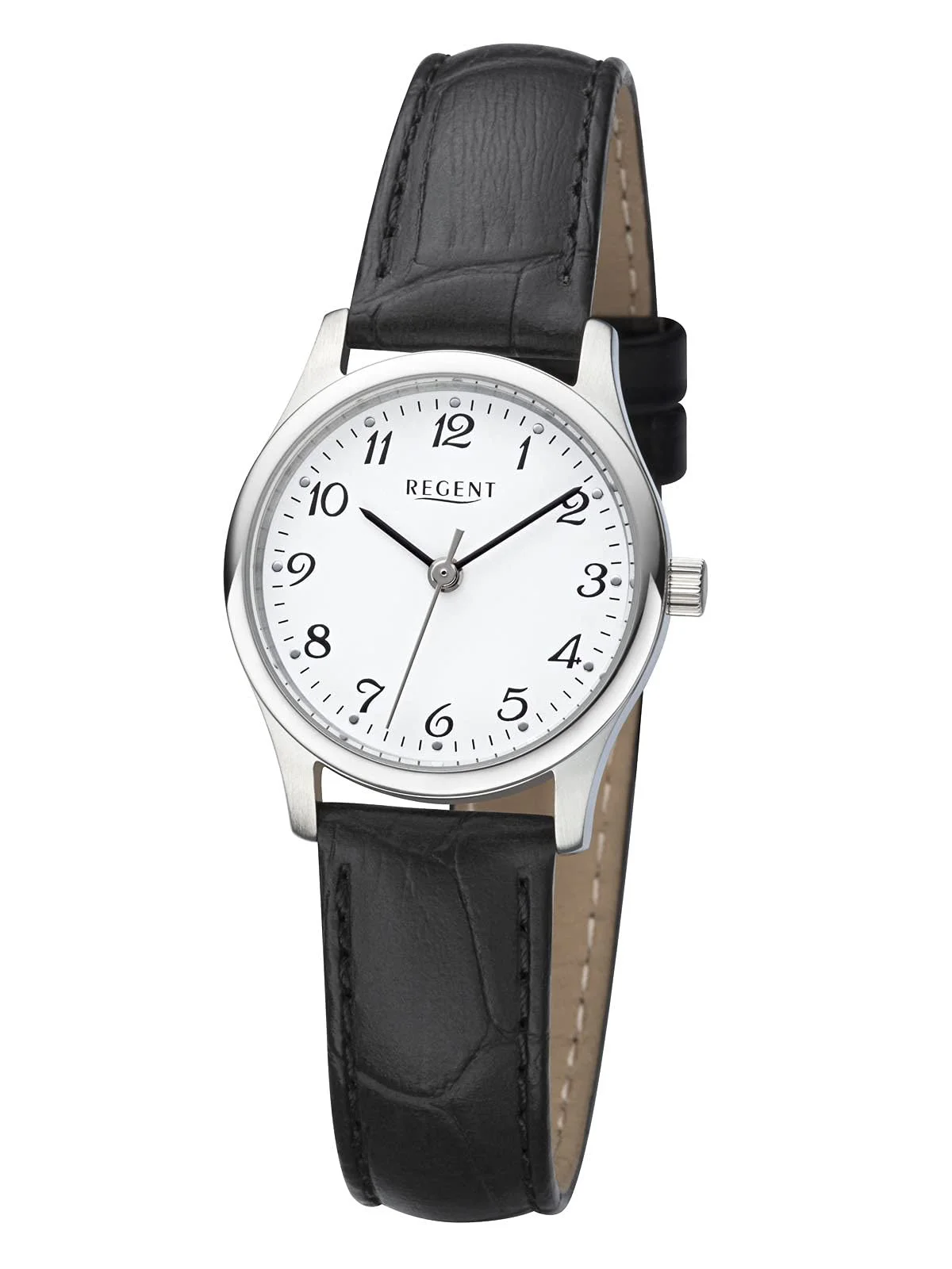 Женские часы REGENT Кожаный ремешок с крокодиловым узором, нержавеющая сталь, кварцевый механизм, 27 мм диаметр, арабские цифры, белый/черный, ремешок, фото №1 Женские часы REGENT Кожаный ремешок с крокодиловым узором, нержавеющая сталь, кварцевый механизм, 27 мм диаметр, арабские цифры, белый/черный, ремешок, фото №1