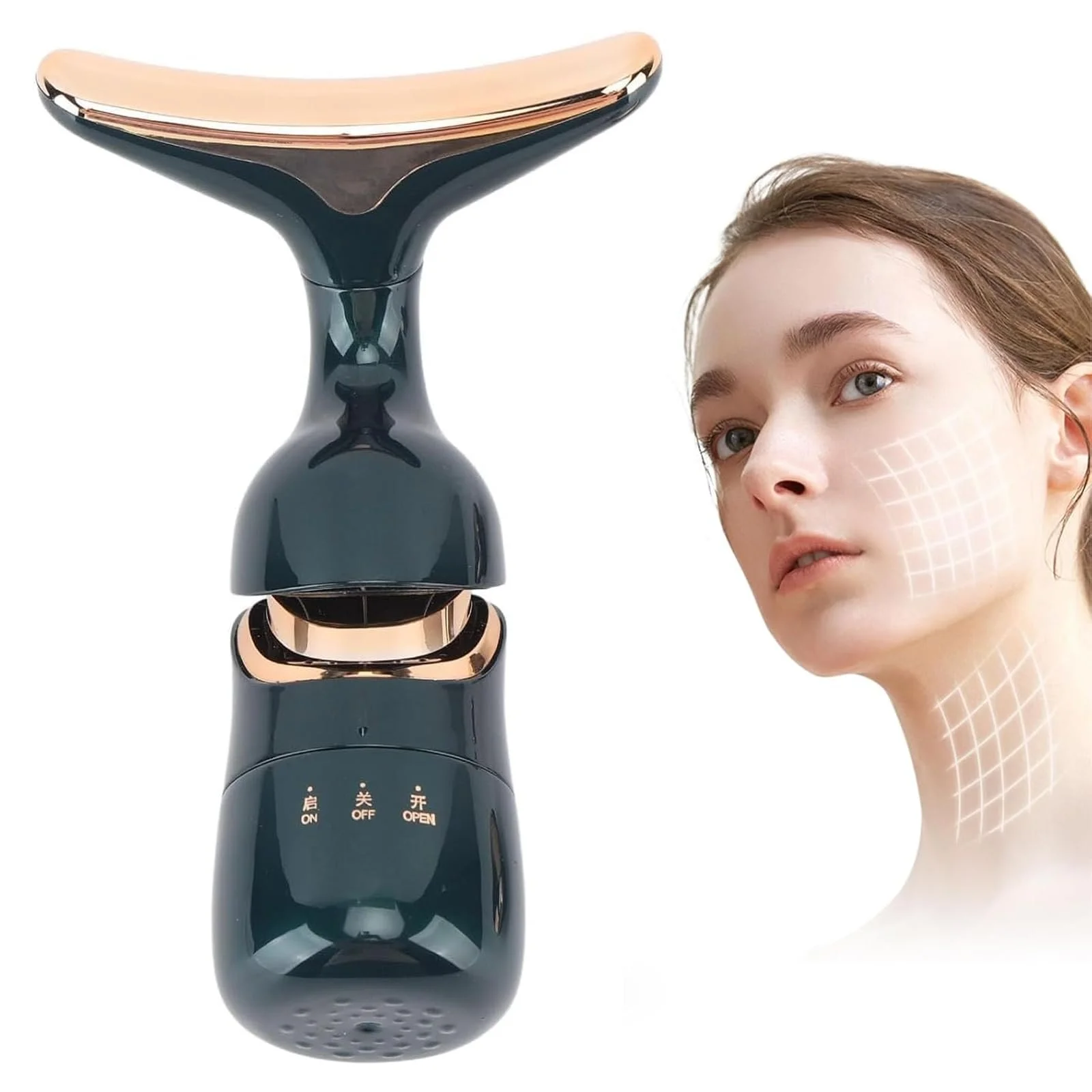 Массажер для лица Skin Rejuvenation Face Device 3 режима 45°C для лифтинга и ухода за кожей, фото №1