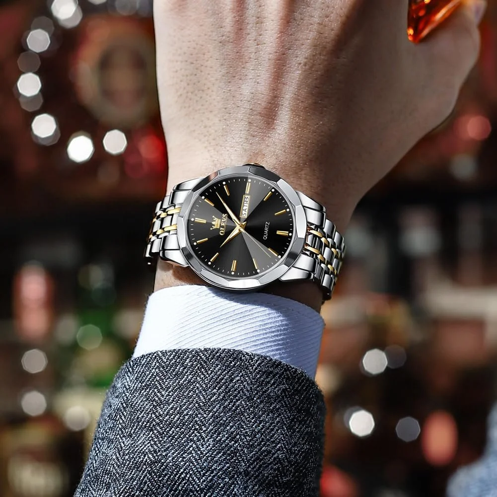 Мужские часы OLEVS Бизнес Dress Аналоговый Цифровой Кварцевый Нержавеющая сталь Водонепроницаемые Люминесцентные Дата, фото №4 Мужские часы OLEVS Бизнес Dress Аналоговый Цифровой Кварцевый Нержавеющая сталь Водонепроницаемые Люминесцентные Дата, фото №4
