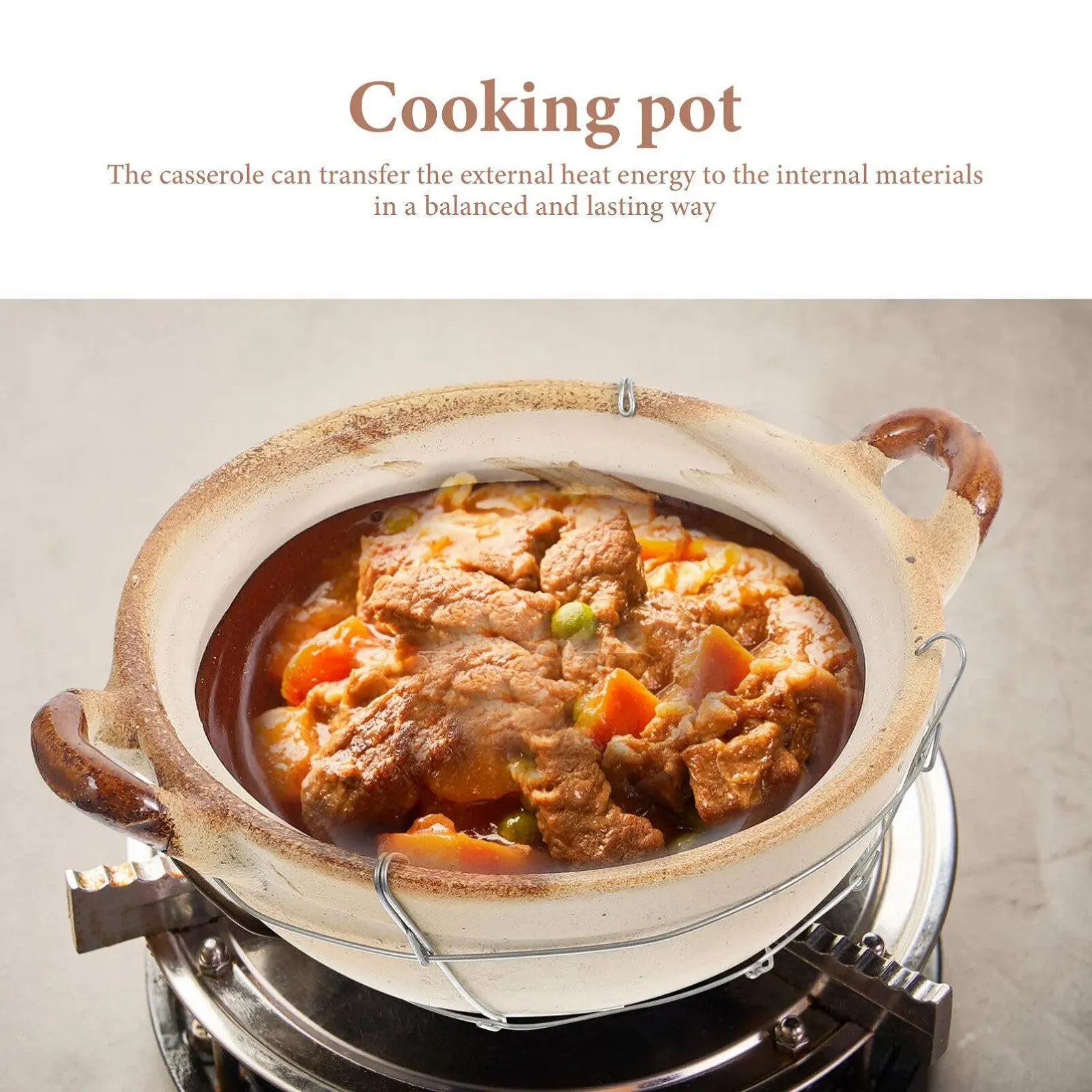 Кастрюля PACKOVE глиняная с крышкой, фото №6