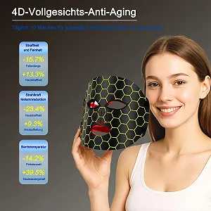 LED Маска BRICH для світлотерапії з 7 кольорами - Маска з червоним світлом для обличчя проти акне, зморшок та омолодження шкіри synthetic.ua - Фото 1