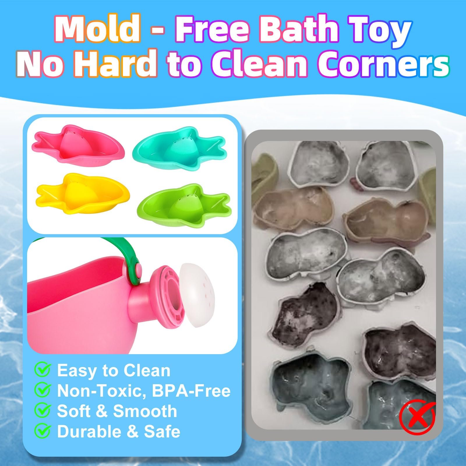 Набор игрушек для ванной 10 штук, фото №5