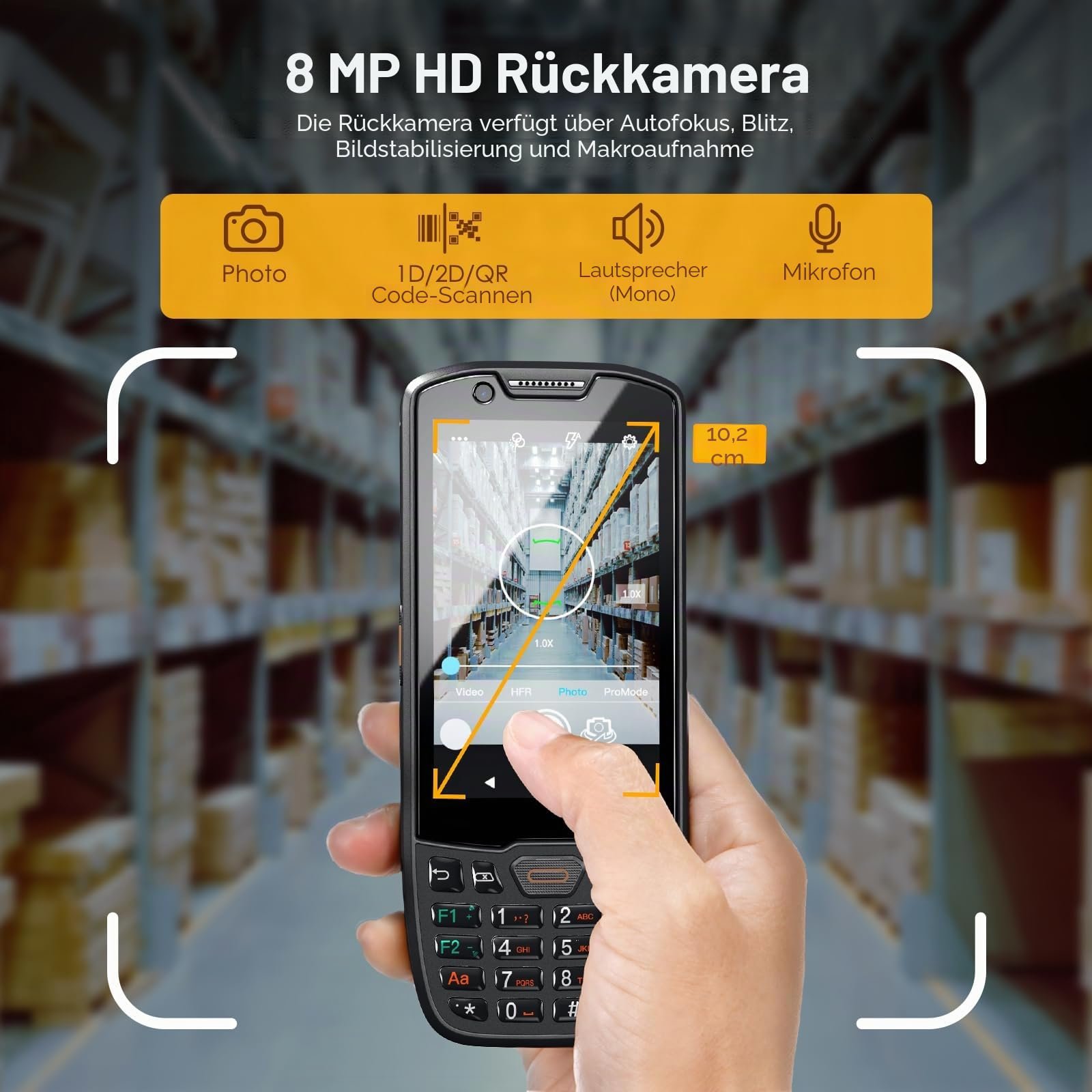 Термінал збору даних Bisofice K40 1D 2D QR Android 13 4G Wi-Fi Bluetooth GPS, фото №4 Термінал збору даних Bisofice K40 1D 2D QR Android 13 4G Wi-Fi Bluetooth GPS, фото №4