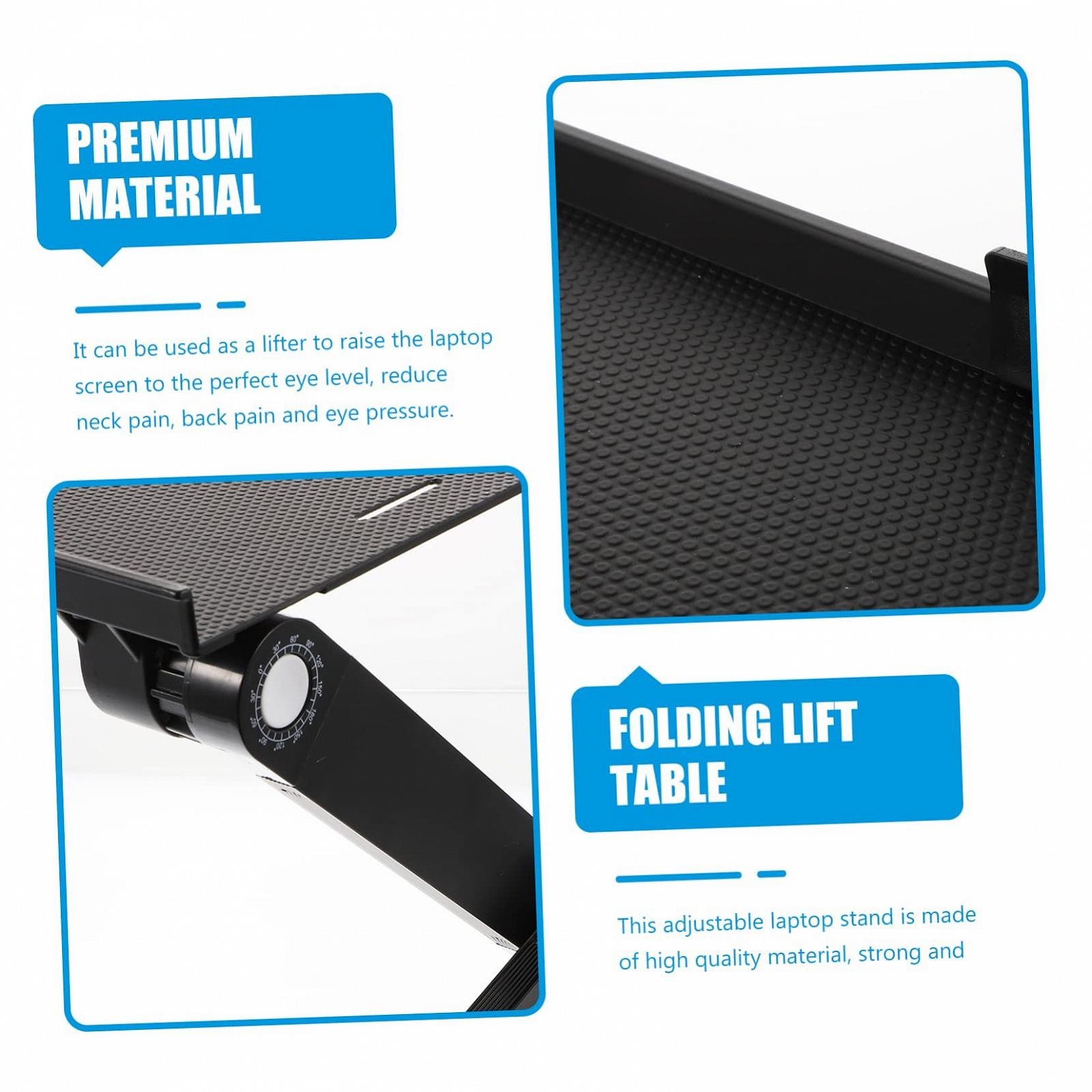 Підставка для ноутбука Vaguelly, регульована по висоті, з алюмінієвого сплаву, складаний, фото №4