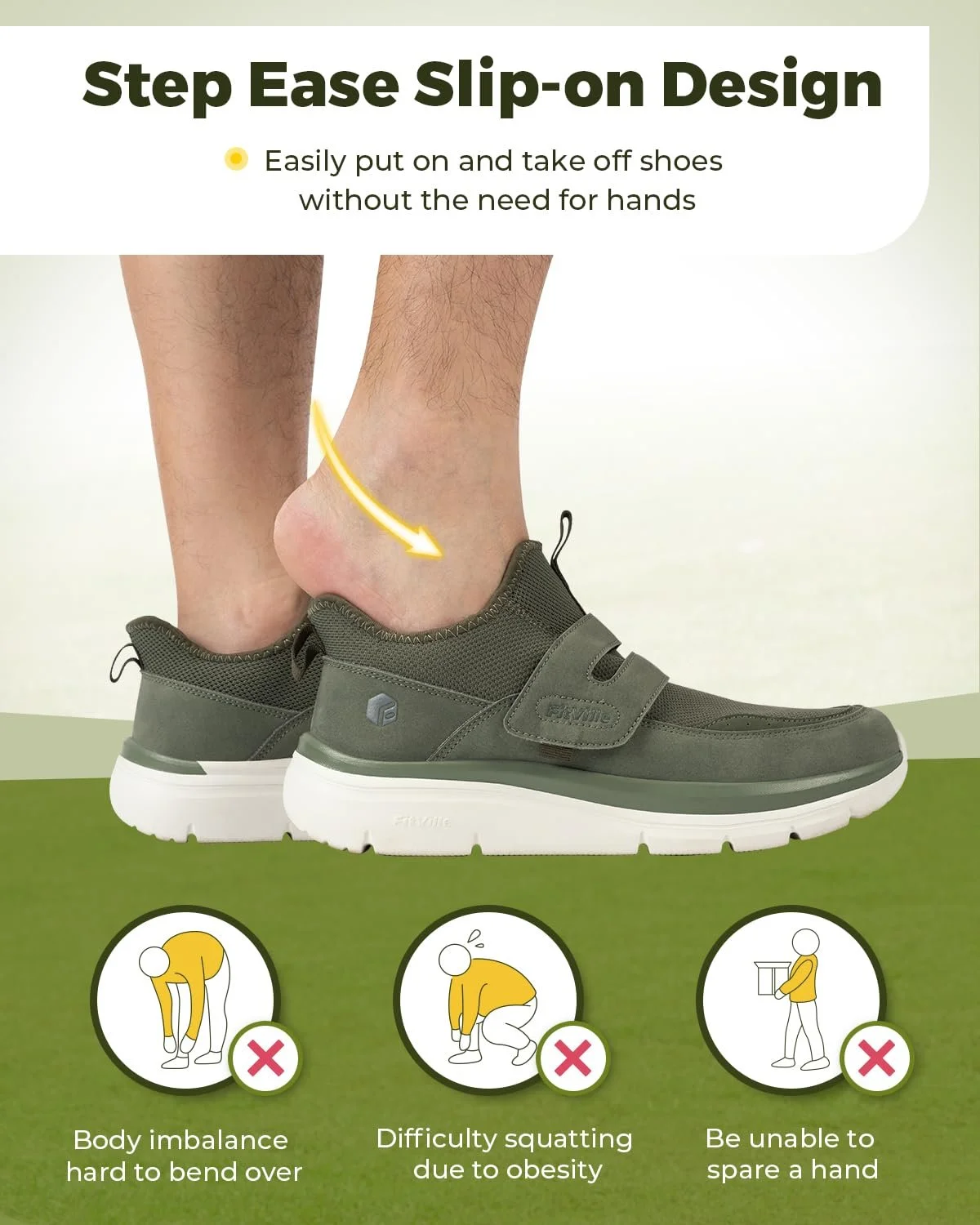 Кросівки FitVille Cloud Wanderer V5 для ходьби, дуже широкі, легкі, повсякденні, фото №3