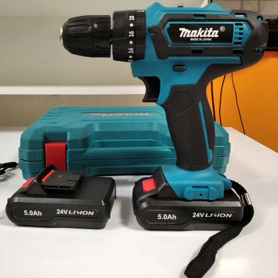 Шуруповёрт Makita 550 DWE 24V 5A/h li-ion 2 аккумулятора Макита 550dwe с набором инструментов, фото №6