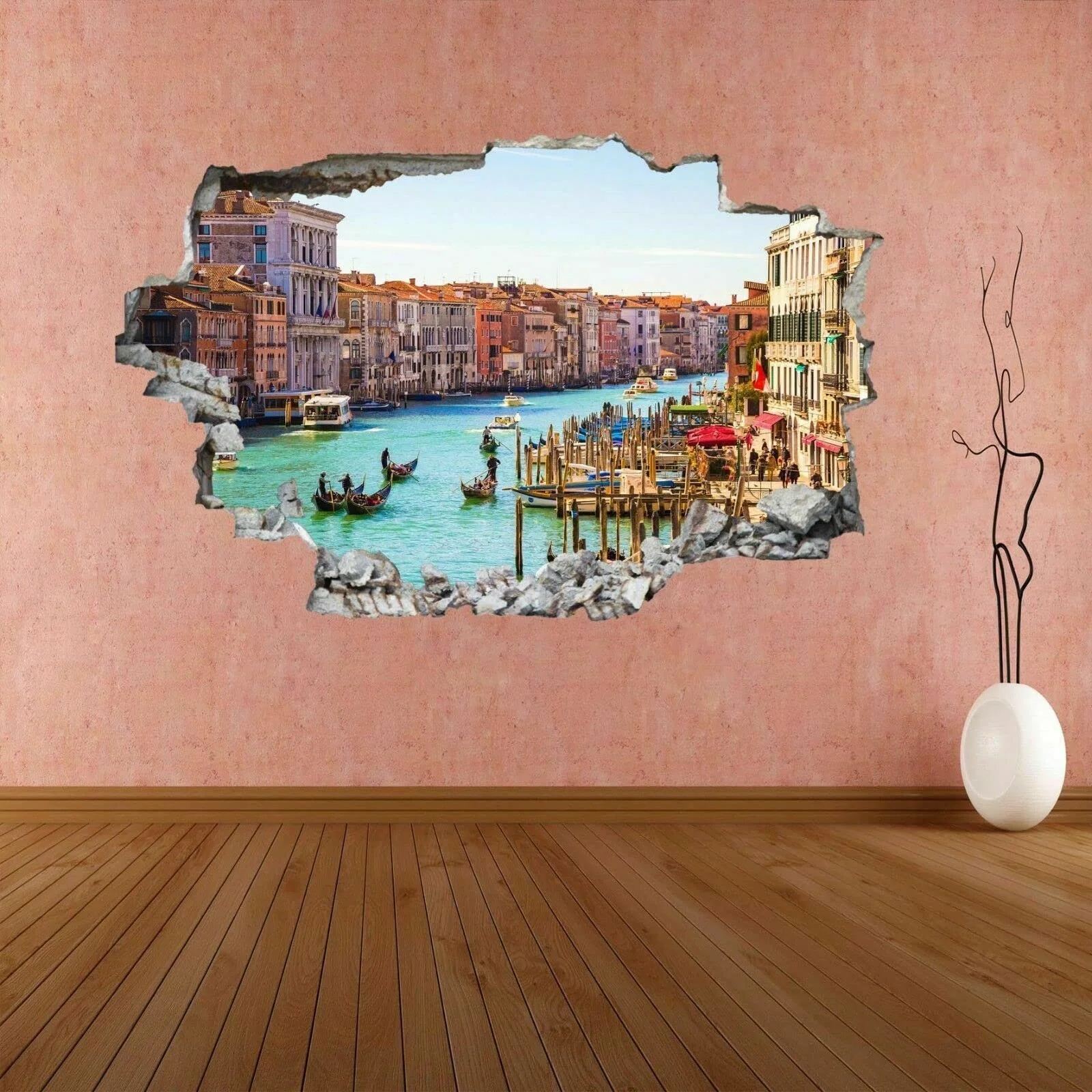 3D-наклейка на стену Венеция Гондолы 50 x 70 см, фото №1 3D-наклейка на стену Венеция Гондолы 50 x 70 см, фото №1