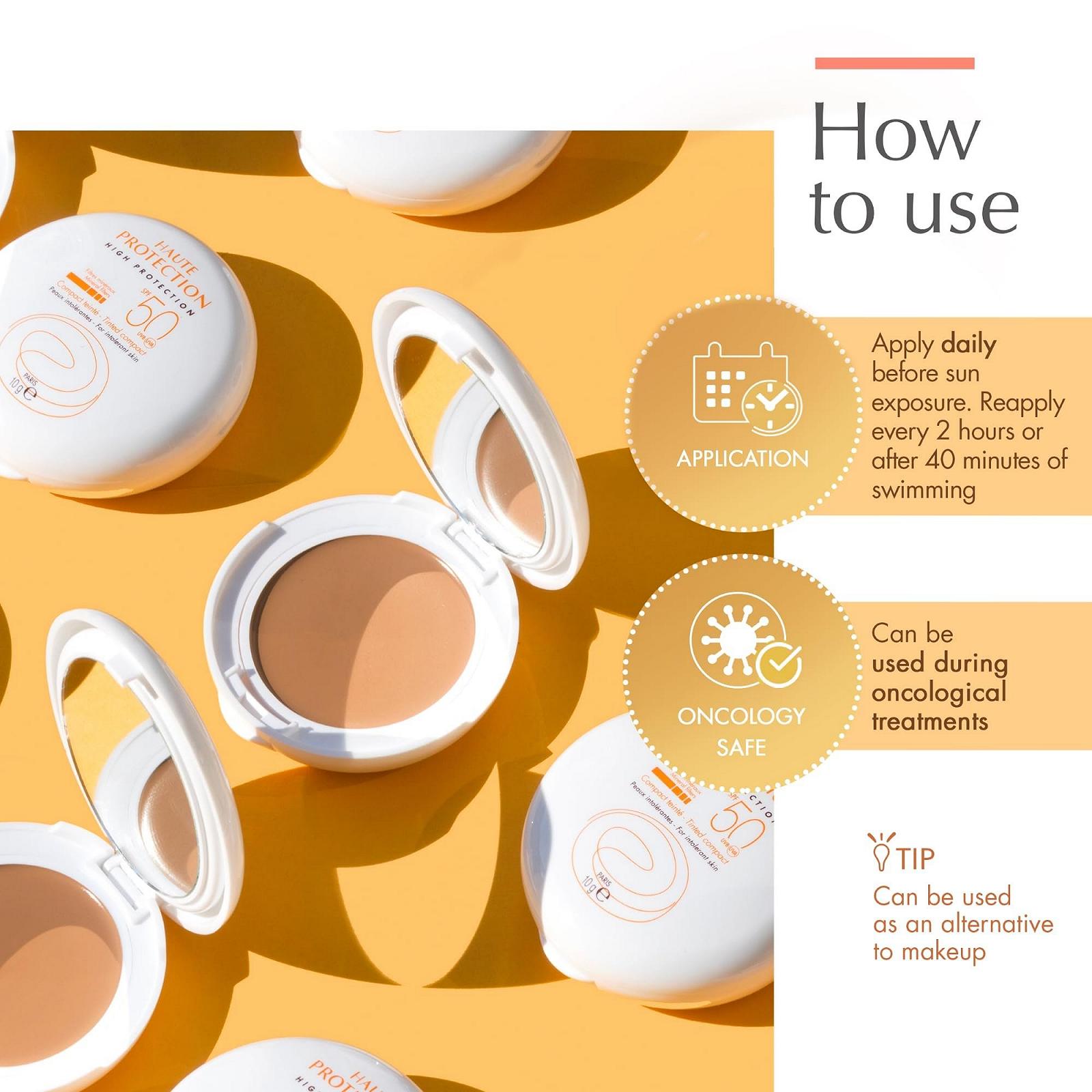 Компакт Avène SPF50 Кольоровий Глина Пісок Нова Формула, 10 г, прозорий, фото №5