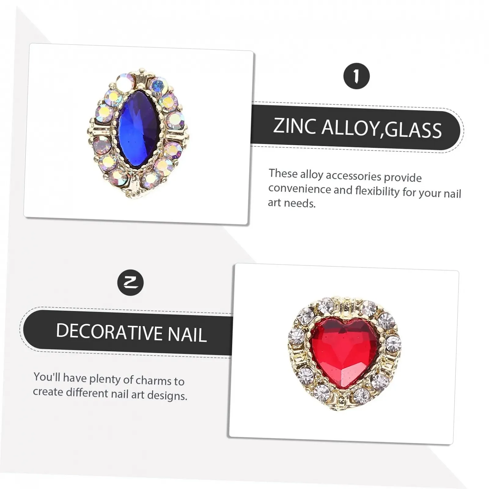 Прикраса для нігтів Форми серця, фото №5