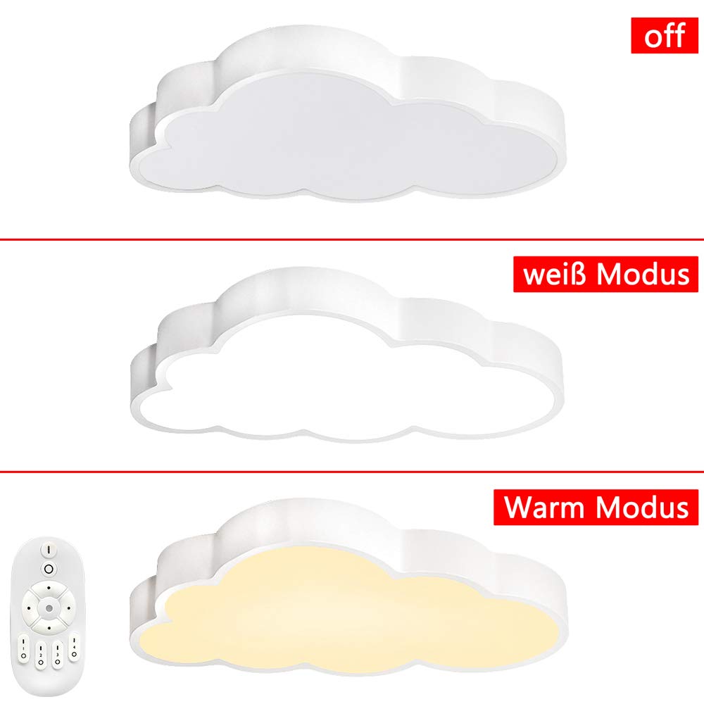 Светильник YRHome 48 Вт Dimmable Cloud LED потолочный светильник эффект облаков лампа акрил IP44 с пультом дистанционного управления детская комната ультратонкий спальня детская комната, фото №6