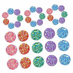 Стрази Lurrose Плоскі 100 шт, пластикові дорогоцінні камені, прикраси для одягу - Фото 1