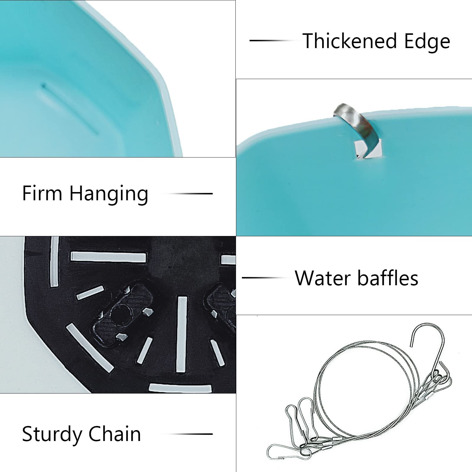 Набір підвісних горщиків 6 шт пластикові різнокольорові, фото №3