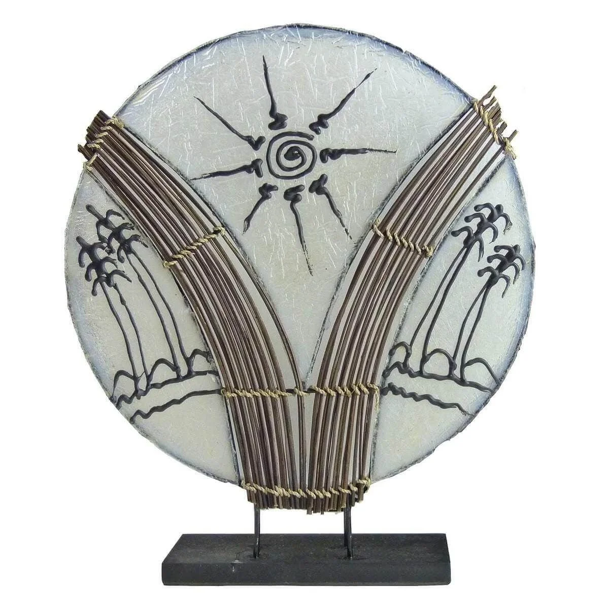 Настільна лампа Simandra Bali Asia Palm 46 см Біла, фото №1