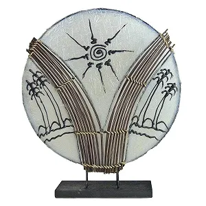 Настільна лампа Simandra Bali Asia Palm 46 см Біла - Фото 1