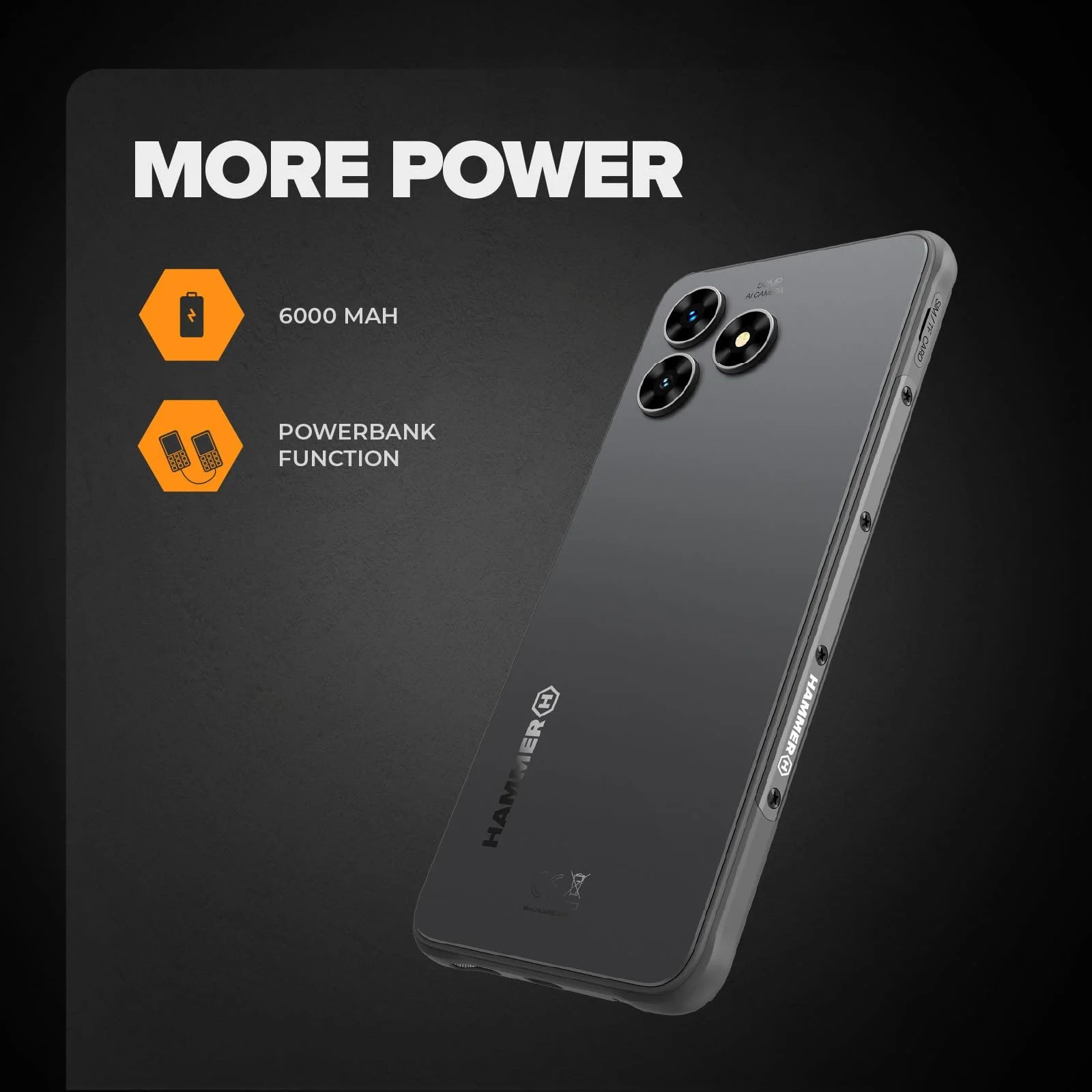 Смартфон Hammer Blade Va 5G IP69 6000 mAh 6,56" 8GB RAM 128GB Android 14, фото №3