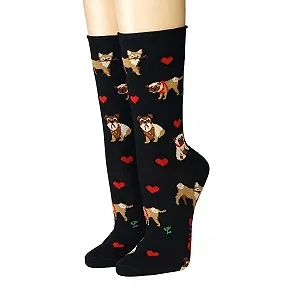 Шкарпетки Cronert Longsocks 18529 Жіночі шкарпетки з закоченим краєм I Like Dogs and Cats - Фото 1