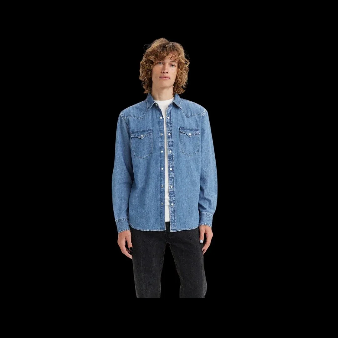 Мужская рубашка LEVIS CLASSIC WESTERN SHIRT Crater Indigo - XS, фото №1