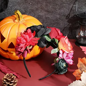 Обруч OUNONA Halloween Цветочный с розами synthetic.ua - Фото 1