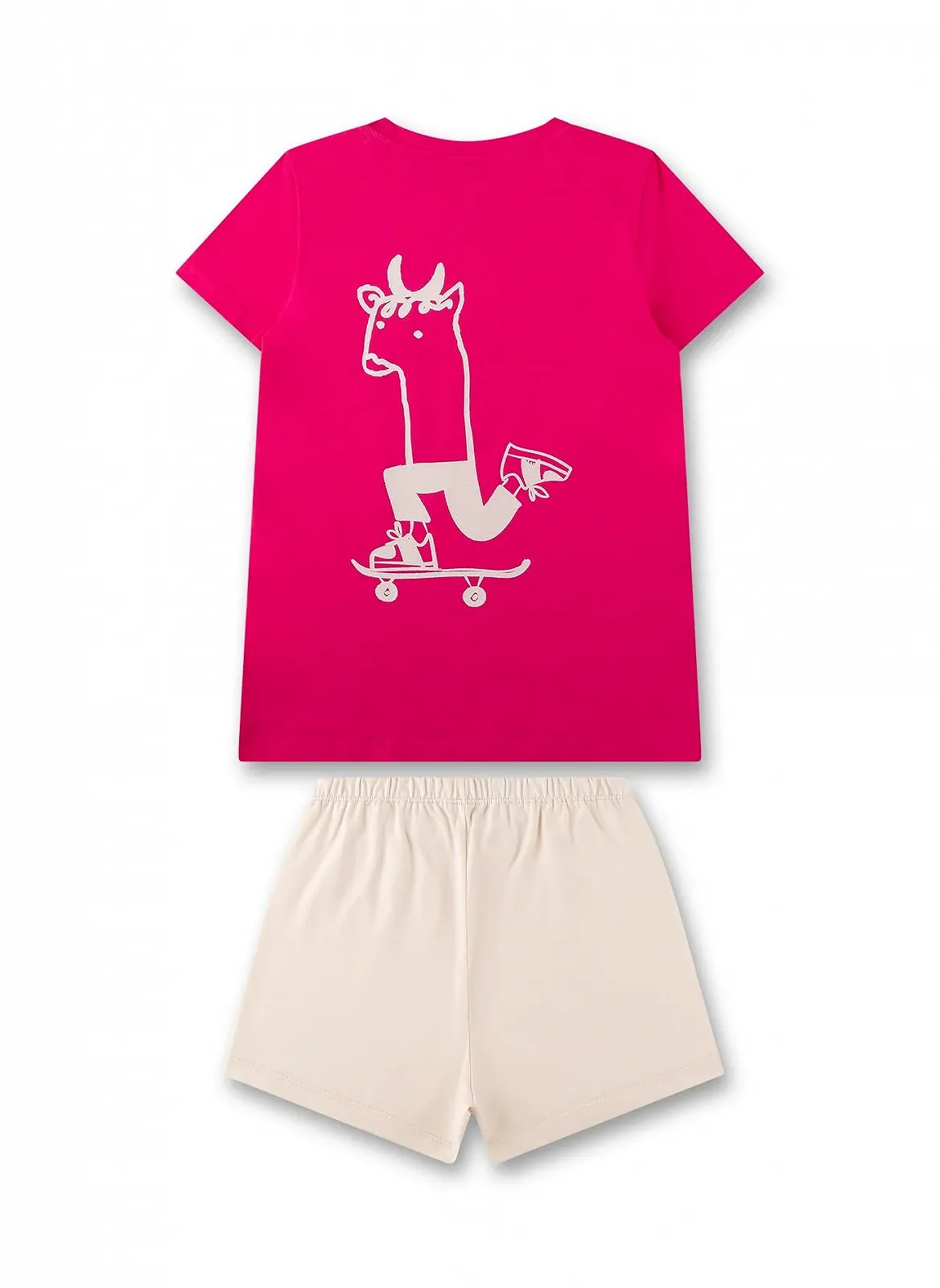 Пижама Sanetta для девочек Короткая Розовая Skater, фото №2 Пижама Sanetta для девочек Короткая Розовая Skater, фото №2