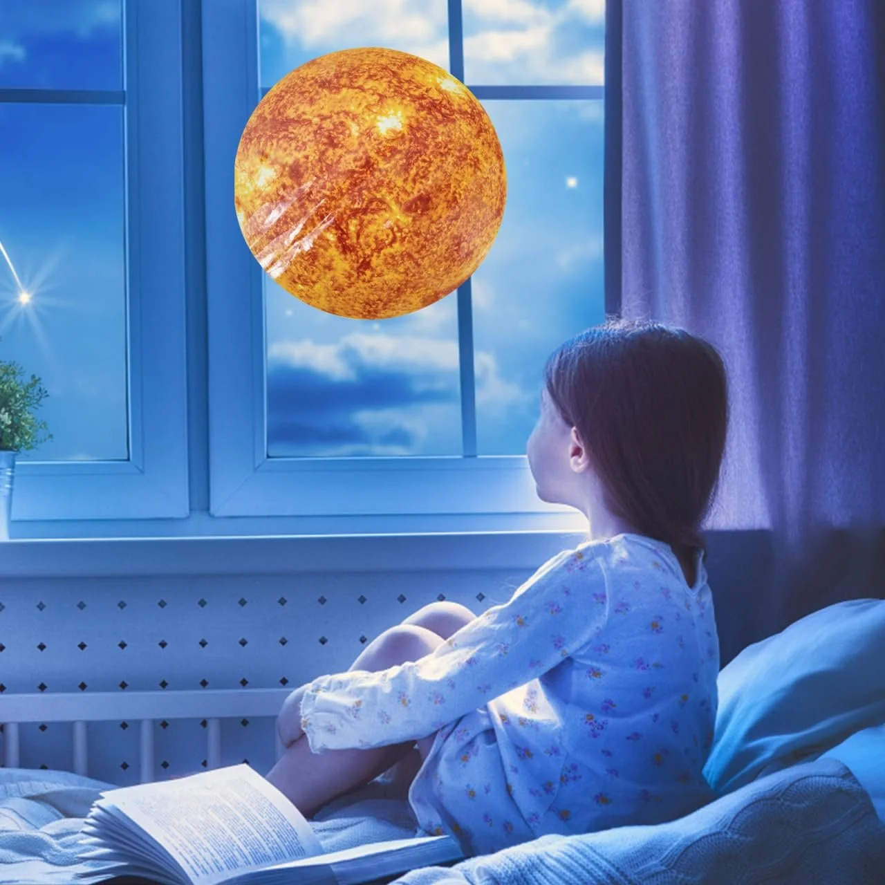 Наклейка на стіну PRETYZOOM Сонце та планети ПВХ, фото №8