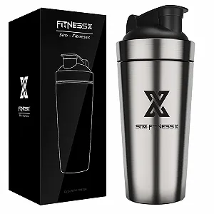 Шейкер X SIM FITNESSX Сталь 700 мл, спортивный, для фитнеса, йоги, тренажерного зала (Сталь 700 мл) - Фото 1