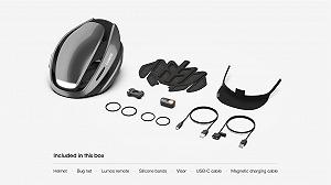 Шолом велосипедний Lumos Ultra Smart Plus, LED, поворотник, стоп-сигнали, Bluetooth, сірий попелястий, розмір M-L synthetic.ua - Фото 1
