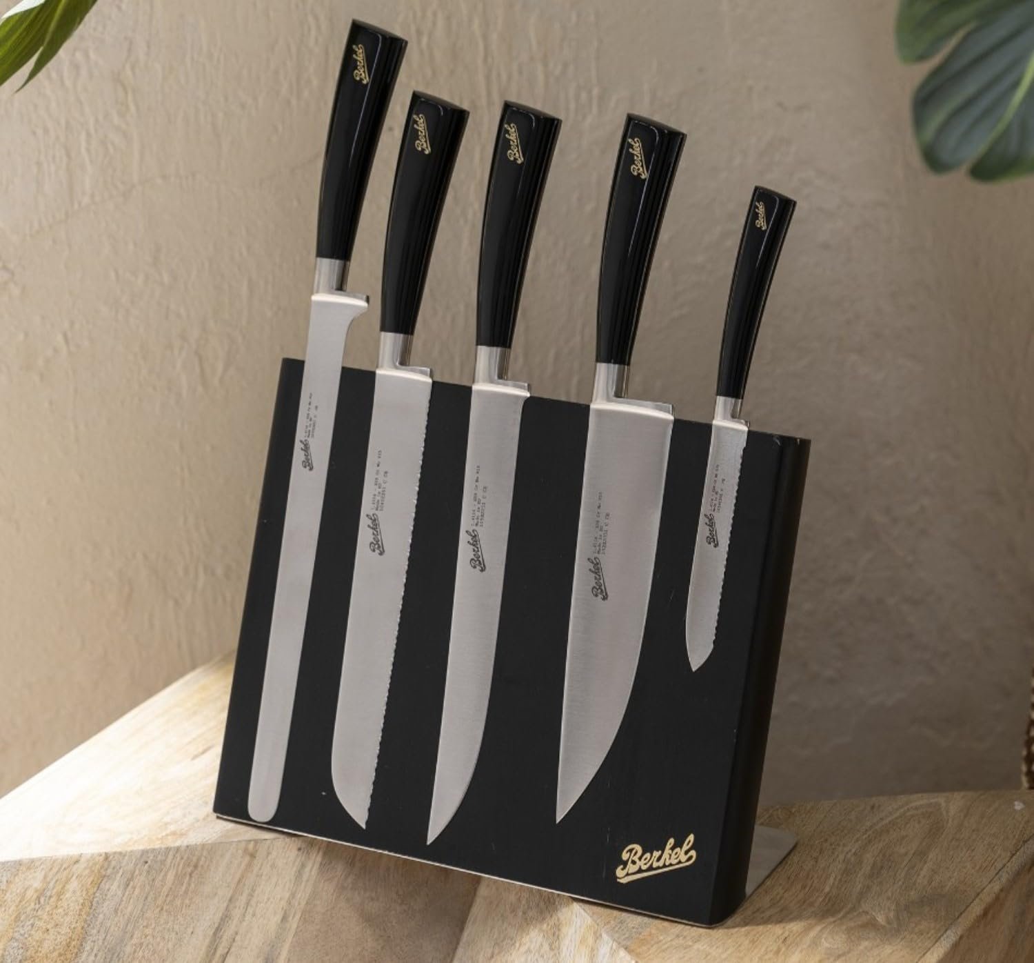 Набір ножів шеф-кухаря Berkel Elegance 5 шт., чорний, фото №6