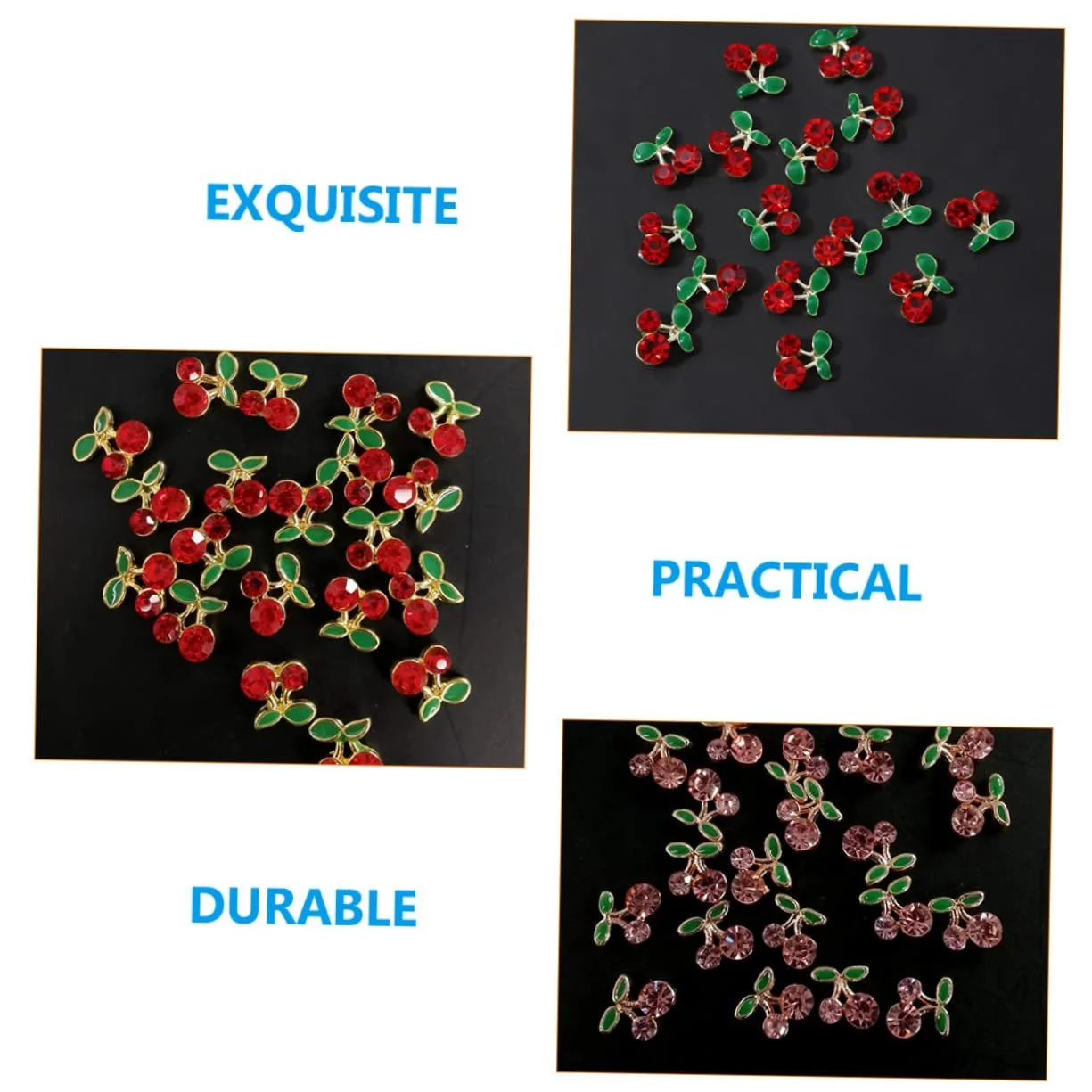 Прикраса для нігтів Вишня Beavorty 5 наборів 32 шт x 5, фото №7