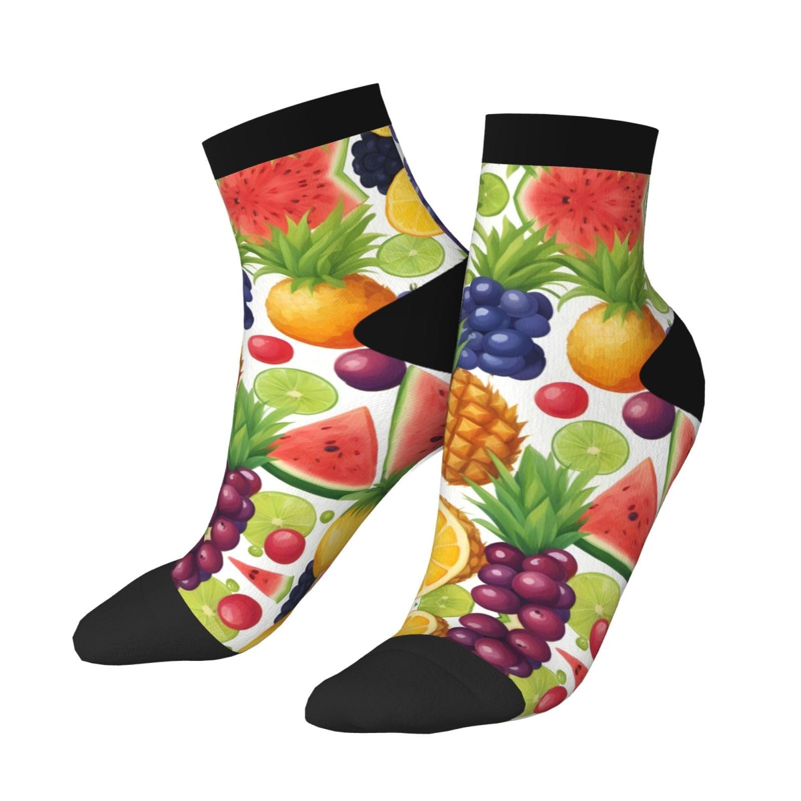 Носки SSIMOO Фрукты Ананас Ягоды Арбуз Виноград Апельсин, фото №2