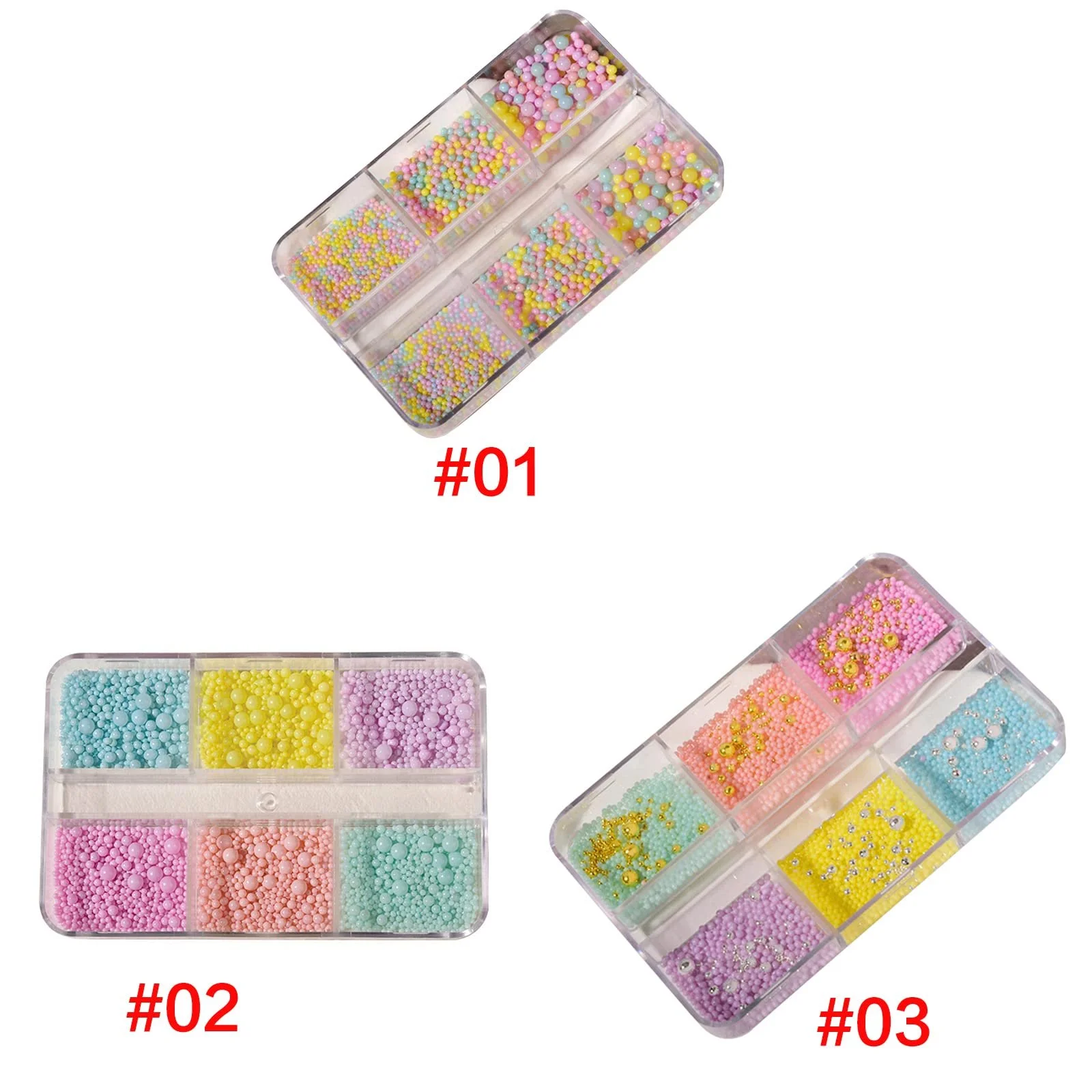 Бусины для ногтей Золотые заклепки для ногтей Круглые икорные бусины для ногтей Золотой круглый жемчуг для мобильного телефона Ногти для лица, фото №3