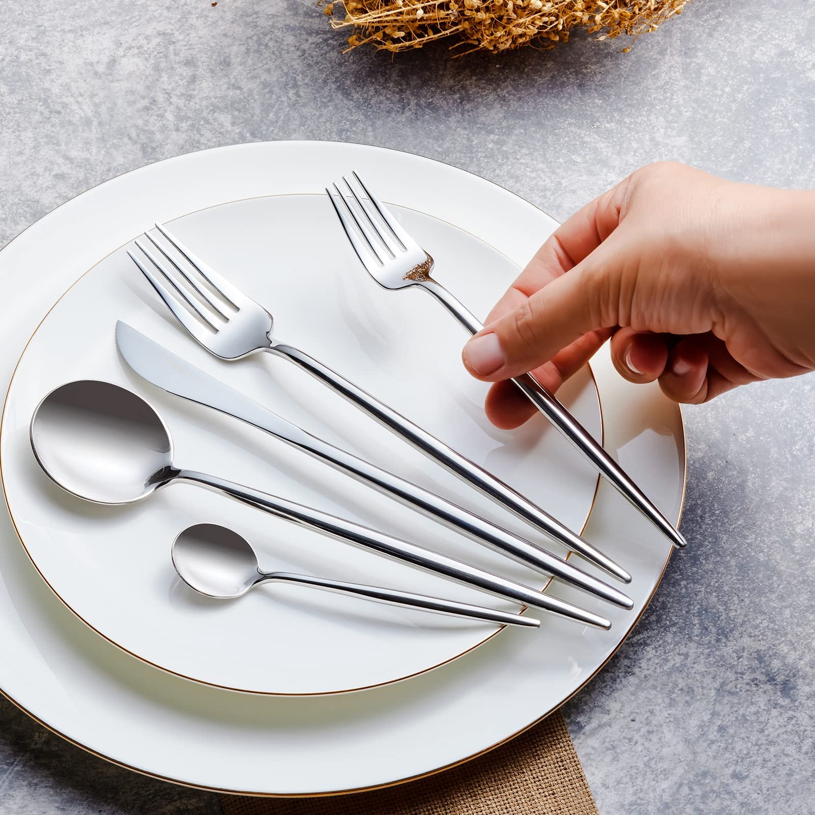 Набор столовых приборов Karaca Jupiter на 12 персон, 60 предметов, нержавеющая сталь 18/10, фото №4 Набор столовых приборов Karaca Jupiter на 12 персон, 60 предметов, нержавеющая сталь 18/10, фото №4