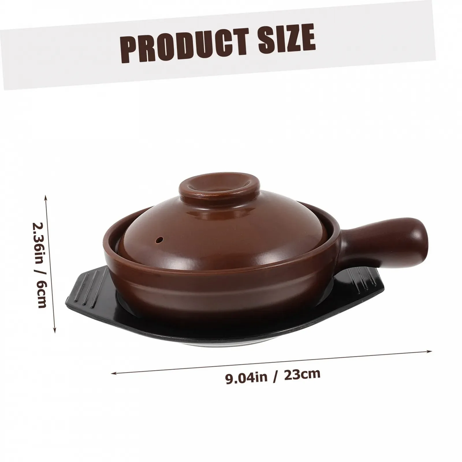 Керамическая кастрюля с ручкой и крышкой для тушения и запекания эргономичный дизайн термостойкая, фото №2