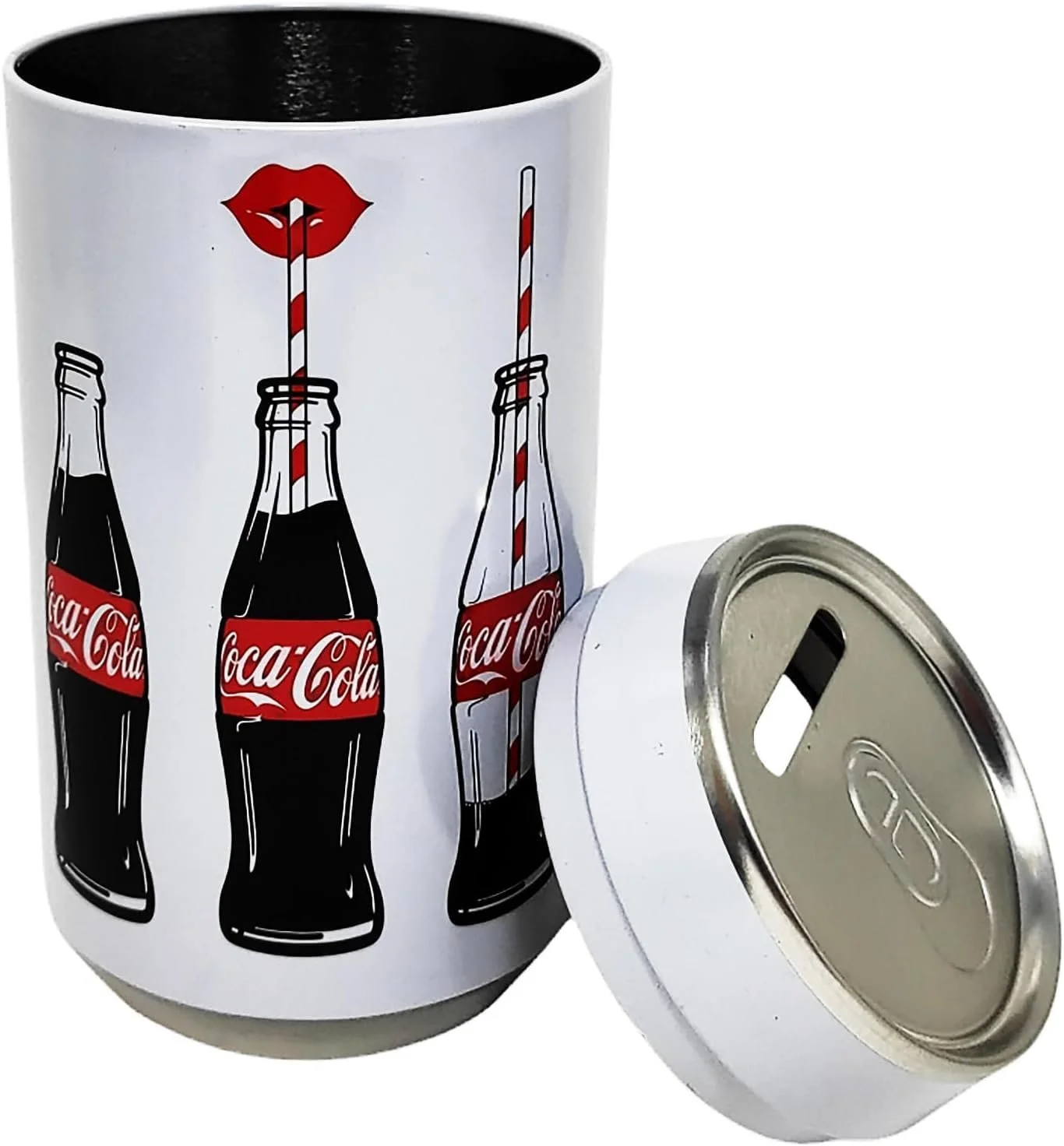 Копилка Coca Cola металлическая многоразовая 12,5 x 6,5 см красная, фото №2